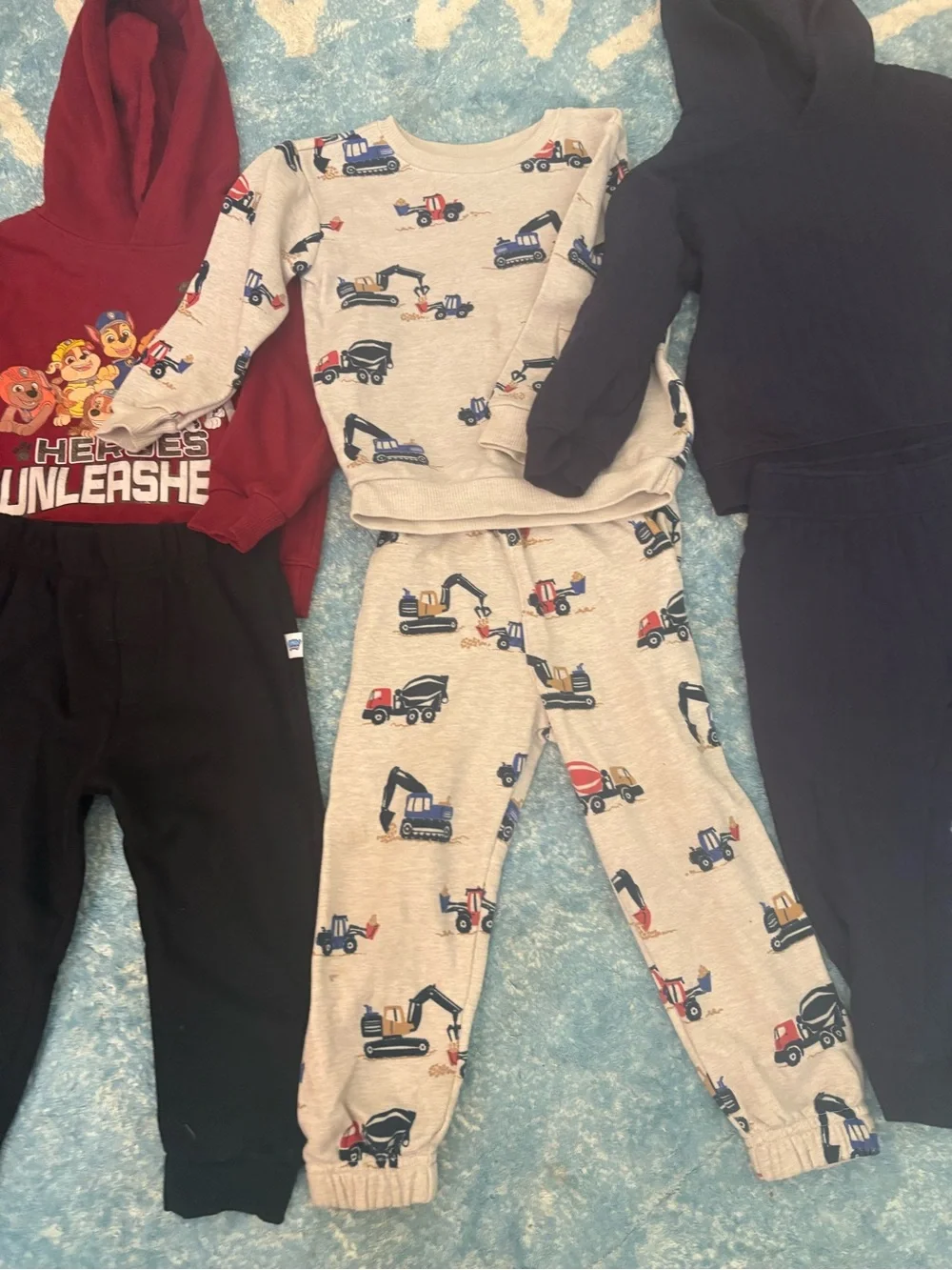 Toddler Boys Clothing Bundle Pants Hoodies Pajama Set 3T